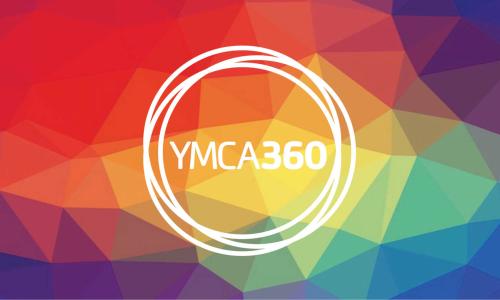 ymca360 logo with rainbow background