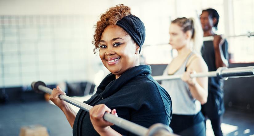 Woman lifting weight 